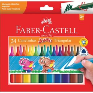 Caneta Hidrografica Jumbo Triangular 24 Cores - Imagem 1