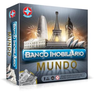Jogo de Tabuleiro Banco Imobiliario Mundo - Imagem 1