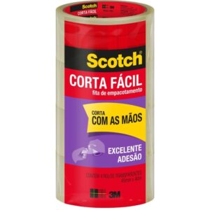 Fita para Empacotamento Scotch Corta Facil 45MMX40M Tr - Imagem 1