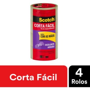 Fita para Empacotamento Scotch Corta Facil 45MMX40M Tr - Imagem 3
