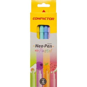 Caneta Hidrografica Neo-Pen Gigante 06 Cores Paste - Imagem 1
