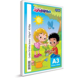 Papel Sulfite A3 Jandainha 40KG 120G. Branco - Imagem 1