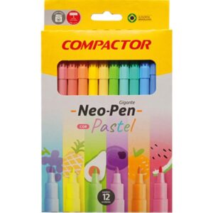 Caneta Hidrografica Neo Pen Gigante 12 Cores Paste - Imagem 1