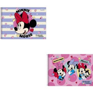 Caderno Desenho Univ Capa Dura Minnie 80FLS. - Imagem 1