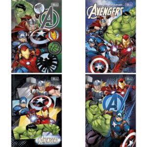 Caderno Brochura 1/4 Capa Dura Avengers 80FLS. - Imagem 1