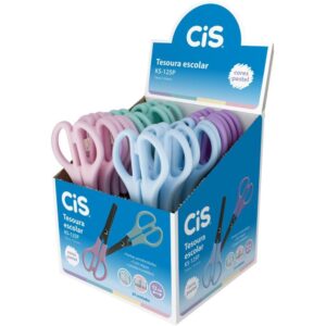 Tesoura Escolar Cis Ks-125P 4 Cores Pastel - Imagem 1
