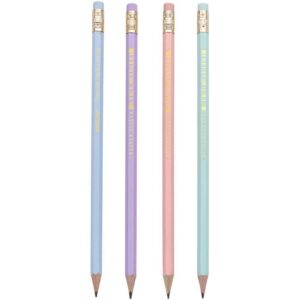 Lapis Preto Sextavado Pastel Line C/ Borracha - Imagem 2