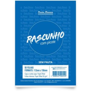 Bloco para Rascunho C/Picote S/Pauta 112X156MM 50F - Imagem 1