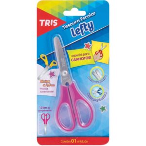 Tesoura Escolar Tris Lefty P/Canhoto 13CM. - Imagem 1