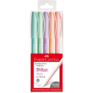 Caneta Esferografica Trilux Style Colors 5 Cores - Imagem 1