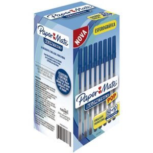 Caneta Esferografica Kilometrica 100 Pop Azul - Imagem 1