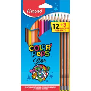 Lapis de Cor Triangular Color Peps 12 CORES+3LAPIS Pr - Imagem 1