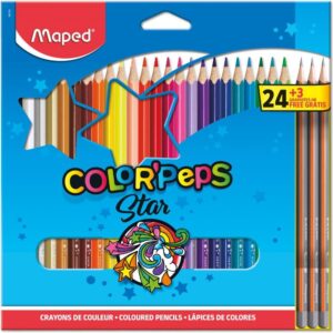 Lapis de Cor Triangular Color Peps 24 CORES+3LAPIS Pr - Imagem 1