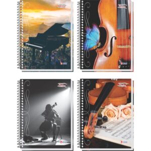 Caderno Musica 8 Capas 1/4 64FLS. 63G. - Imagem 1