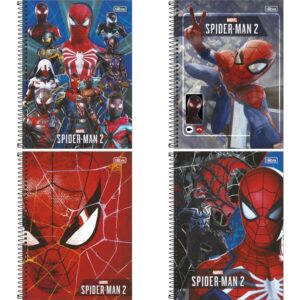 Caderno 01X1 Capa Dura Spider-Man Game 80FLS. - Imagem 1
