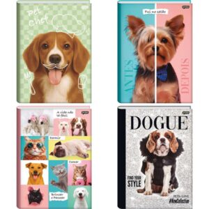 Caderno Brochurao Capa Dura Pets Love 80FLS. - Imagem 1