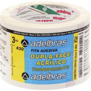 Fita Dupla Face Polipropileno 24MMX30MTS. - Imagem 1