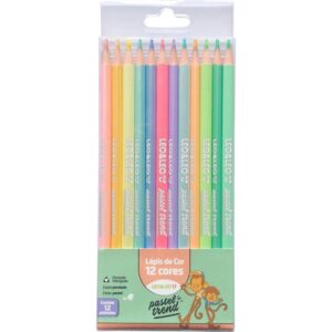 Lapis de Cor Triangular Leo e Leo 12CORES Pastel Trend - Imagem 1