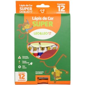 Lapis de Cor Triangular Leo e Leo 12CORES Super C/Apon - Imagem 1