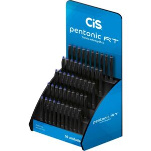 Caneta Esferografica Cis Pentonic 0,7MM Az/Pt Retr. - Imagem 1