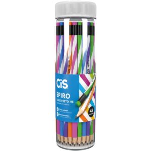 Lapis Preto Redondo Decorado Cis Spiro Plastico Sortidos - Imagem 1