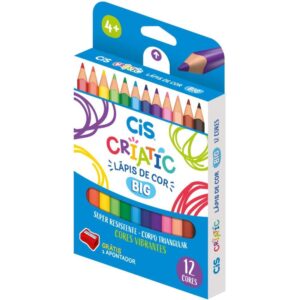 Lapis de Cor Jumbo Cis Criatic Triangular 12 Core - Imagem 1