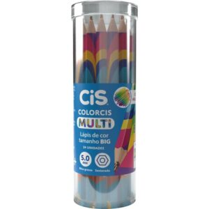 Lapis de Cor Jumbo Cis Multicolor Grafite 4 Cores - Imagem 1