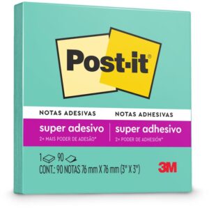 Bloco de Recado Post-It 76X76MM Azul Aqua 90FLS. - Imagem 1