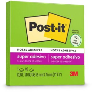 Bloco de Recado Post-It 76X76MM Verde Limeade 90FLS. - Imagem 1