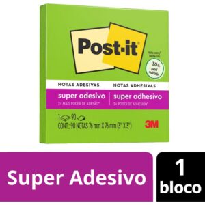 Bloco de Recado Post-It 76X76MM Verde Limeade 90FLS. - Imagem 2
