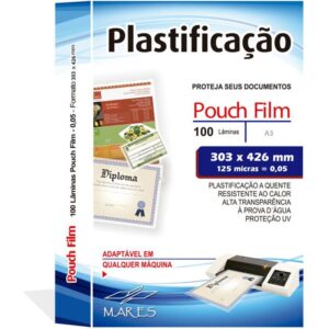 Plastico para Plastificacao Pouch Film A3 303X426MM 0,05 - Imagem 1