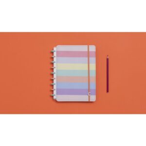 Caderno Inteligente Medio Arco-Iris Pastel 80FLS.190X255 - Imagem 3