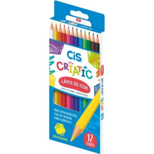 Lapis de Cor Sextavado Cis Criatic 12 Cores - Imagem 1