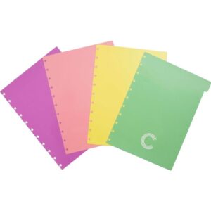 Caderno Inteligente Divisorias Grande Pastel C/4 Unid. - Imagem 1