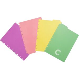 Caderno Inteligente Divisorias Medio Pastel C/4 Unid. - Imagem 1