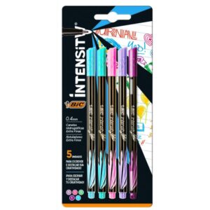Caneta com Ponta Porosa Intensity 0.4MM Pastel 5CORES - Imagem 1