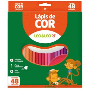 Lapis de Cor Sextavado Leo e Leo 48 Cores - Imagem 1