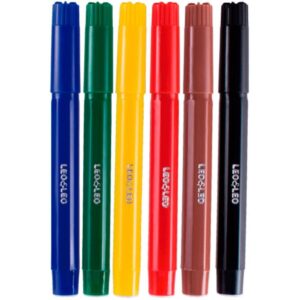 Caneta Hidrografica Jumbo Leo e Leo Big 6 Cores - Imagem 2