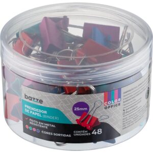 Prendedor de Papel Bazze Binder 25MM Color - Imagem 1