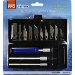 Estilete Especial Kit Precisao 3CABOS 13LAMINAS - Imagem 2