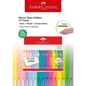 Caneta Marca Texto Grifpen 15CORES - Imagem 1
