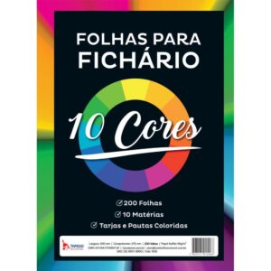Bloco para Fichario Universit. 10 Cores 10 Materias 200F 56G - Imagem 1