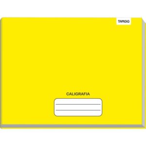 Caderno Caligrafia Capa Dura Liso 96F 1/4 Broch.horiz.amar. - Imagem 1