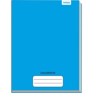 Caderno Caligrafia Capa Dura Liso 48F 1/4 Broch.horiz.azul - Imagem 1