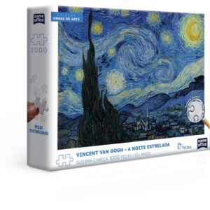 Quebra-Cabeca Cartonado Van Gogh Noite Estrelada 1000P - Imagem 1
