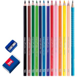 Lapis de Cor Triangular Mega Soft Color 12CORES C/Kit - Imagem 2