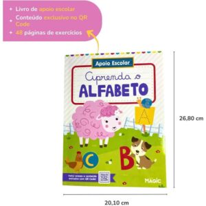 Livro Cartilha Aprenda o Alfabeto 96P 27X20CM - Imagem 1