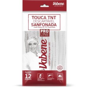 Touca Descartavel Sanfonada 20CM 100%TNT Branca - Imagem 1