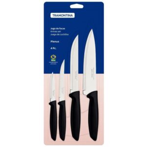 Faca Jogo Plenus 4PCS Inox Cabo Pto - Imagem 4