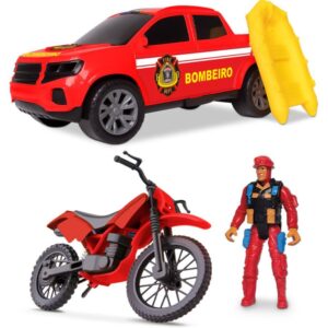 Carrinho Bombeiro Kit Resgate - Imagem 1